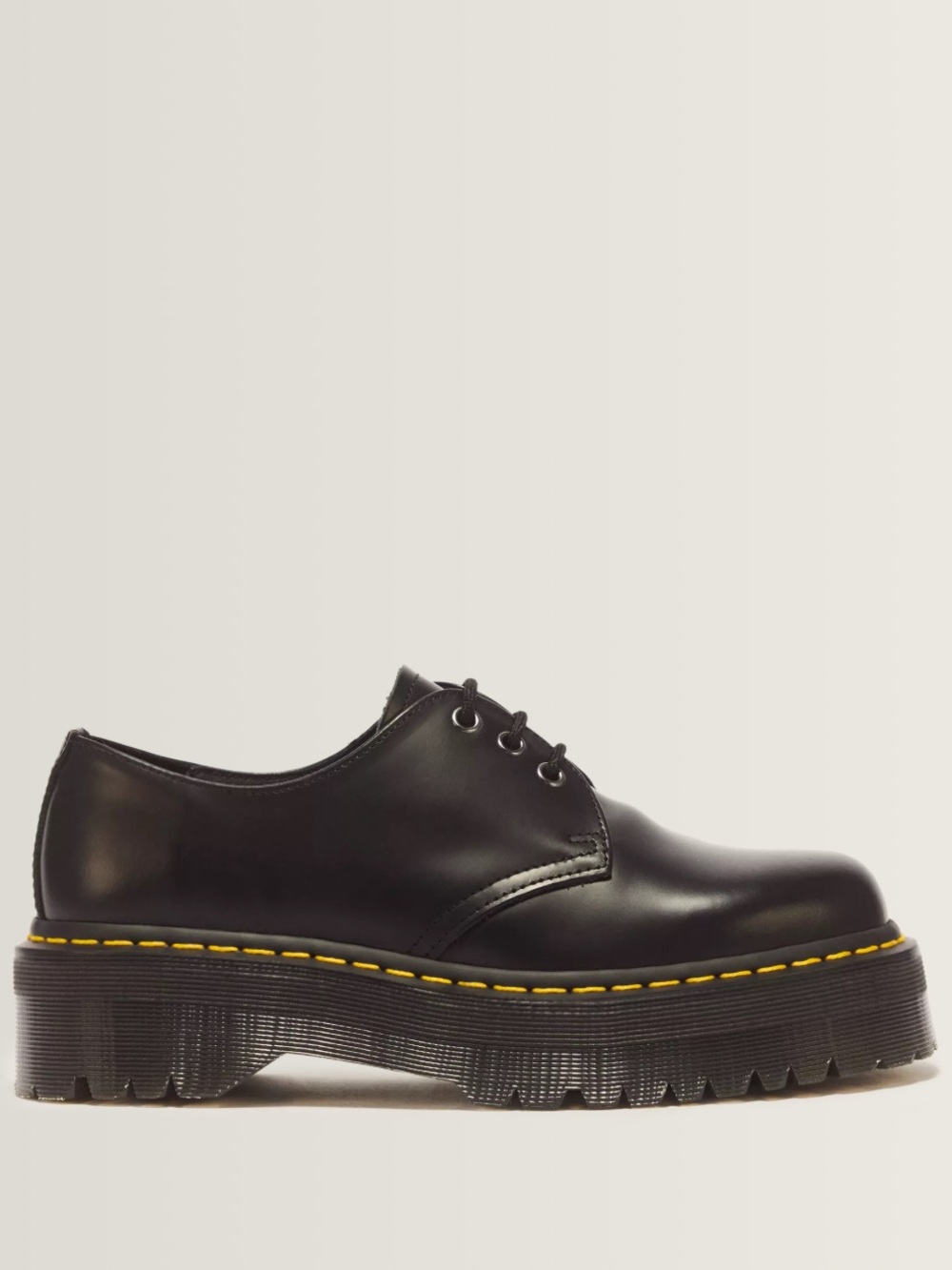 Dr Martens 1461 Smooth Leather Black Platform Shoe